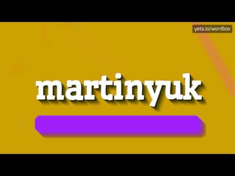 MARTINYUK - HOW TO PRONOUNCE IT? #martinyuk