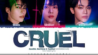 Download lagu ZEROBASEONE (HANBIN, MATTHEW, TAERAE) 'Cruel' Lyrics (제로베이스원 Cruel 가사) [Color Coded Han_Rom_Eng] mp3