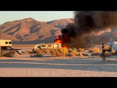 High Sierra Fly-In Camper Explosion October 14, 2022 Dead Cow Lakebed Airstrip