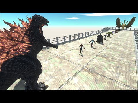 GOJIRA GODZILLA DEATH FALL - Animal Revolt Battle Simulator