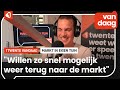 Marktkoopman stelde uit protest zijn kraam op voor zijn eigen huis