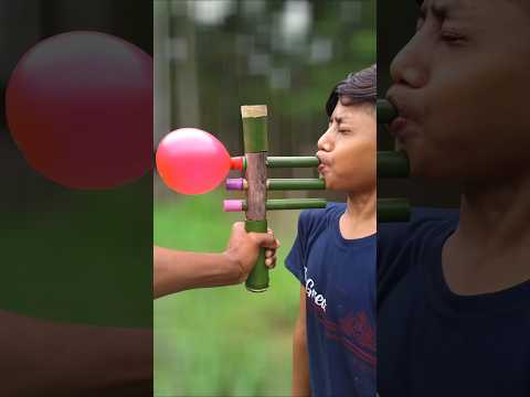 Traditional Bamboo Toy with Gab Tree Stick | 3 Balloon Pop DIY