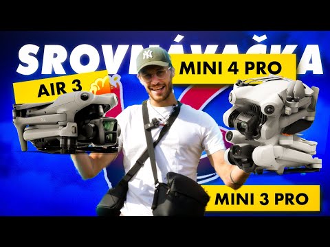 DJI Mini 3 & 4 Pro vs AIR 3 - MegaSrovnávačka! Který DRON je nejlepší? 👑
