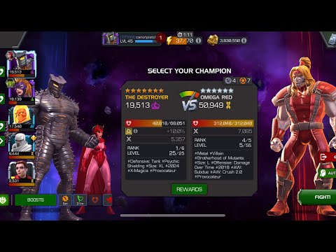 ACT 6.2.3 Headstrong Boss Omega Red | Marvel Contest Of Champions New Account