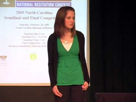 NC Poetry Out Loud 2009 - "Chicago" by Carl Sandberg