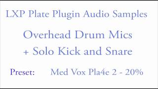 Video thumbnail for LXP Plate Plugin Drums Samples.mov by LexiconPro