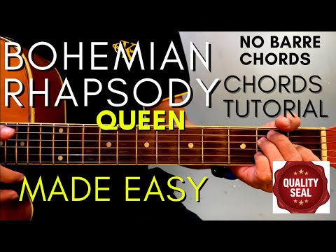 Queen - Bohemian Rhapsody Chords (Guitar Tutorial) for Acoustic Cover