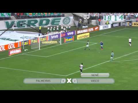 Gols - Brasileirão: Palmeiras 0 x 2 Vasco