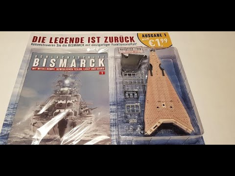Bau die Bismarck von Hachette Zeitschrift mit Schiff zum basteln für 1,99 Euro