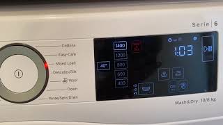 Setting the child lock on Bosch Serie 6 Washer Dryer WDU28560GB