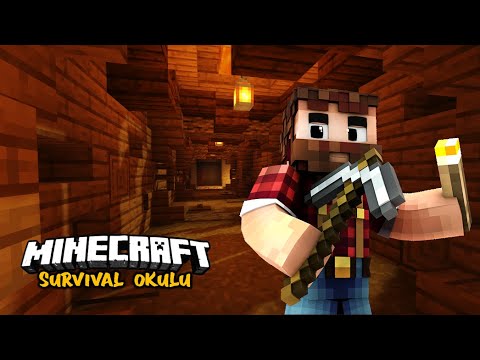 LET'S BUILD OUR CORRIDORS!!!  ( TEXTURE PACK DOWNLOAD LINK ) |  Minecraft School of Survival 1.15 B#21