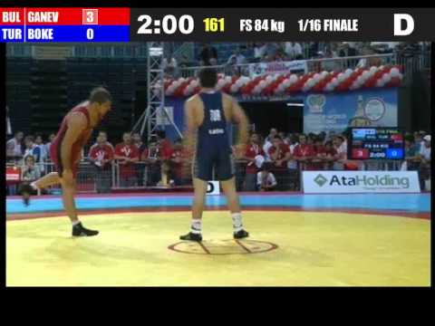 84kg - Mihail Petrov Ganev (BUL) vs Serdar Boke (TUR) 2011 world championship