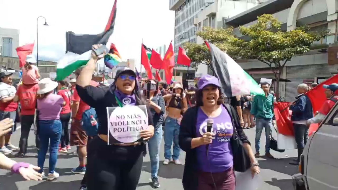 Mujeres nicaragüenses marchan contra de la violencia y por la libertad de Presas Políticas