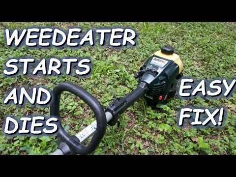 Weedeater starts but dies. Easy quick fix.