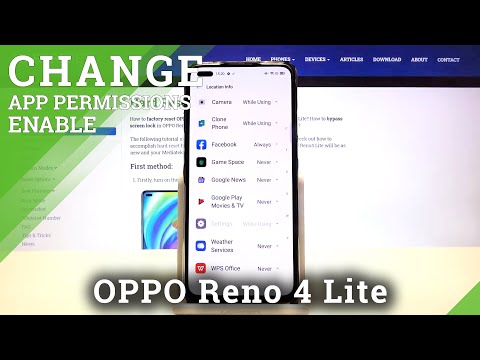 OPPO Reno 4 Lite and Apps Settings - How to Manage App Permissions