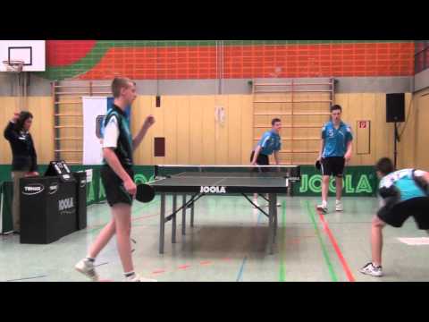 Tischtennis Deutsche Jugendm 2013-2 Vorr 38)NeumannManz(67) Krauthahn(66)vs Berger-Ehret2