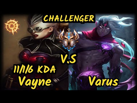 KZ Deft (VAYNE) vs VARUS - 11/1/6 KDA BOTTOM ADC CHALLENGER GAMEPLAY - KR