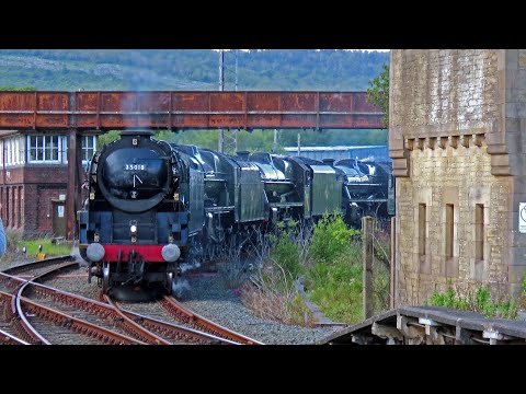 4 Steam locos return to Carnforth from Derby's Greatest Gathering
