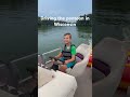 Driving the pontoon in Wisconsin #family #wisconsin #boat