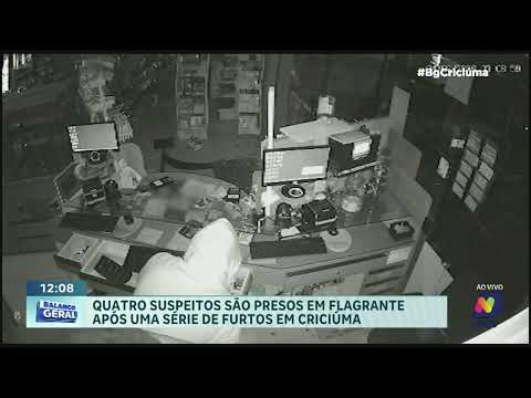 Polícia Militar prende quatro suspeitos por furtos na região de Criciúma