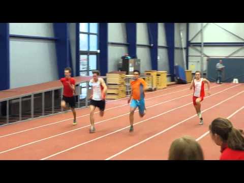 JJB - 60 meter finale, serie 1 - Indoorwedstrijd 24-01-2016 A.v. Unitas