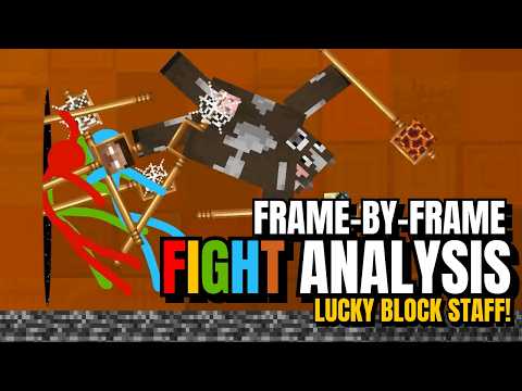 RIP TO GREEN - Frame-By-Frame Fight Analysis of The Lucky Block Staff (Animation Vs. Minecraft)