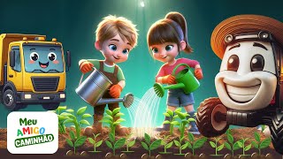 História Infantil | Explorando a Fazendinha e Se Divertindo Com  o Amigo Trator e o Amigo Caminhão