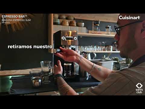 thumbnail video image 2 of Cafetera Eléctrica Cuisinart  Espresso Slim EM-160ES, 2 of 5
