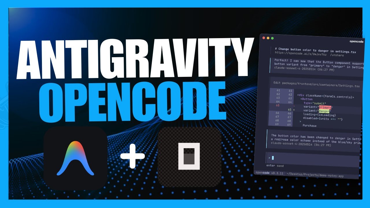 Antigravity + Opencode IS INCREDIBLE! Best AI Coding Workflow Solves EVERYTHING!
