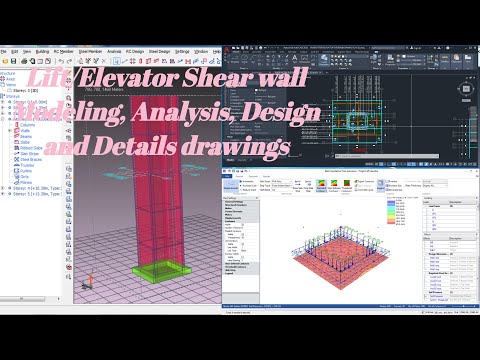 Analysis, design and drawing of an Elevator's Shear wall with Raft Foundation in Prota Structure