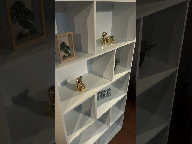 Estante para Livros Xangai 10 Prateleiras Branco - Politorno