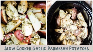 Slow Cooker Garlic Parmesan Potatoes🧄🧀🥔