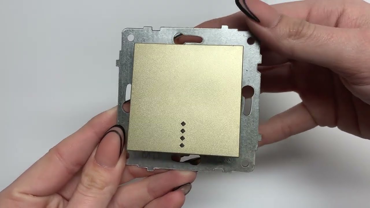 Выключатель одноклавишный с подсветкой OVIVO Grano титан (600-000212-201)