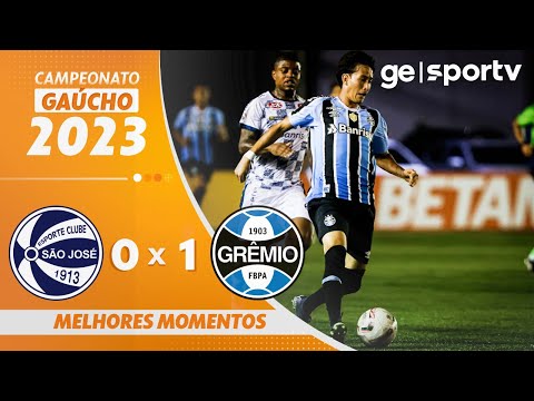 Gols e lances de São José-RS x Grêmio