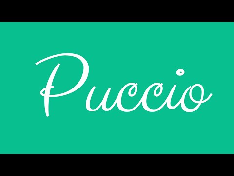 Learn how to Write the Name Puccio Signature Style in Cursive Writing