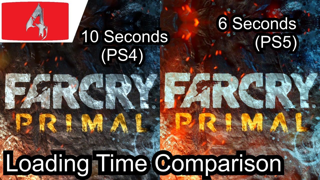Far Cry Primal PS4 vs PS5 Load Time Comparison