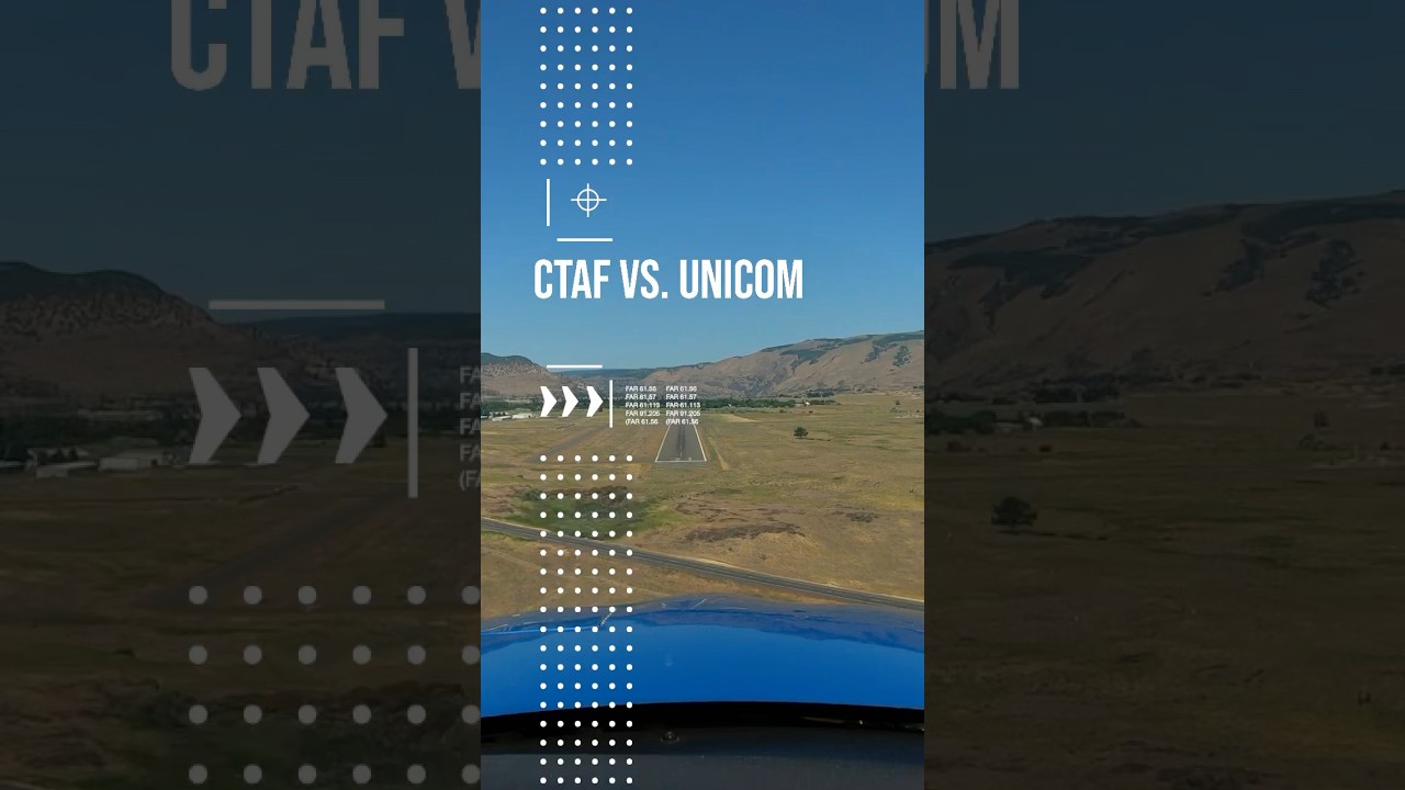CTAF vs. UNICOM. What’s the difference? #aviation #pilot #studentpilot