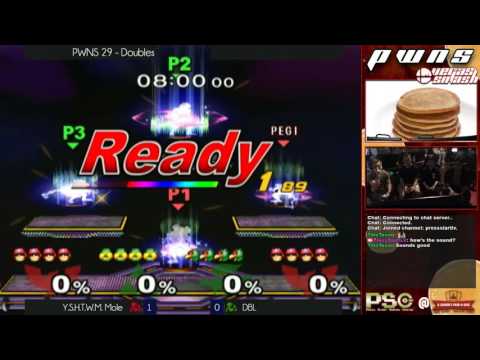 PWNS 29 - Melee - Doubles - YSHTWM Mole (Red) vs DBL (Green)