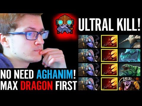 Miracle TINKER 4x Aghanim MAX DAGON First EPIC Ultra Kill Dota 2