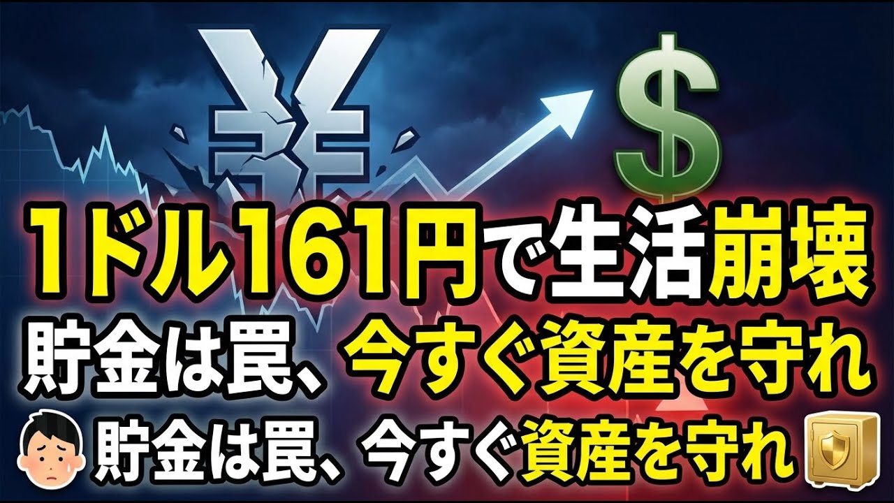 中東緊迫で1ドル161円へ。貯金が消えるインフレ時代に資産を死守する方法