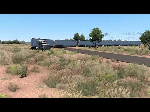 ATS DRIVER TURNS WITH 7 TRAILER ROAD TRAIN(103 METER LONG ) #2