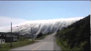 Fog Rolling over Long Range Mountains in Lark Harbour Newfoundland