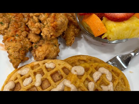 Chicken & Sweet Potato Waffles 😋🔥