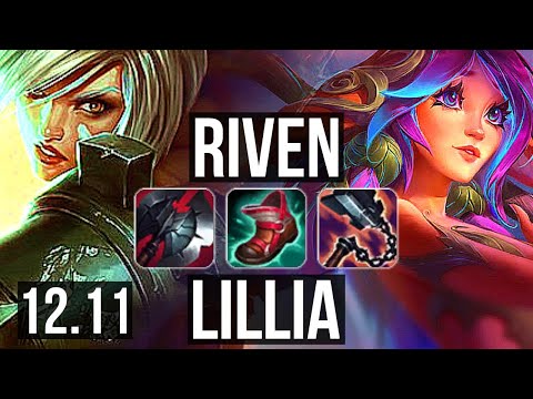 RIVEN vs LILLIA (TOP) | 5/1/9, 1.5M mastery | EUW Diamond | 12.11