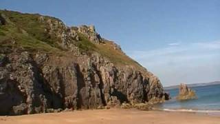 On Barafundle Bay beach in Pembrokeshire: swn y mor