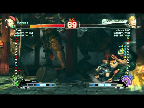 Super Street Fighter IV AE - sitamachi00 (Cody) Vs Y SaW (Cammy)