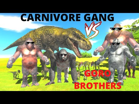 GORO AND HIS BROTHERS  AGAINST T REX + CARNIVORE DINOS GANG + BONUS - ARBS