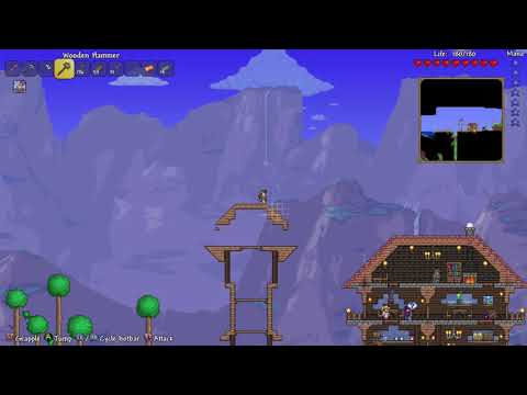 Terraria Class Playthrough Part 4 New Tower + New "Wizard robes"