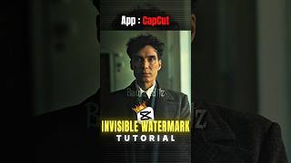 Invisible Watermark Tutorial 🗿👽 | Capcut Tutorial | #capcut #capcuttutorial #watermark