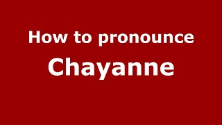How to pronounce Chayanne
